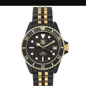Tag Heuer Black and Gold Watch